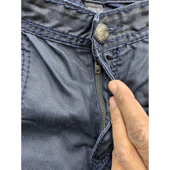 Imperious Denim Jeans Men's Size 38X32 Black Wiskered Flap Pockets 100% Cotton - Picture 8 of 16